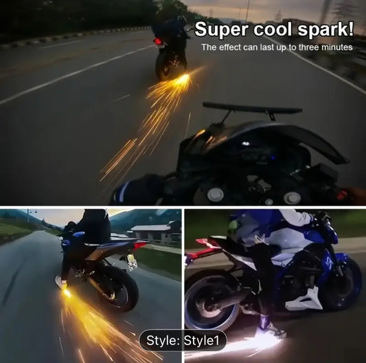 Bike light sparks flints for shoes